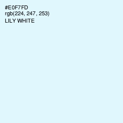 #E0F7FD - Lily White Color Image